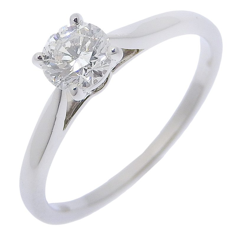 【日本直送】カルティエ CARTIER ソリテール 1895 7号 リング・指輪 Pt950プラチナ×ダイヤモンド 0.33 約2.1g レディース【中古】 - 戒指 - 貴金屬 黑色