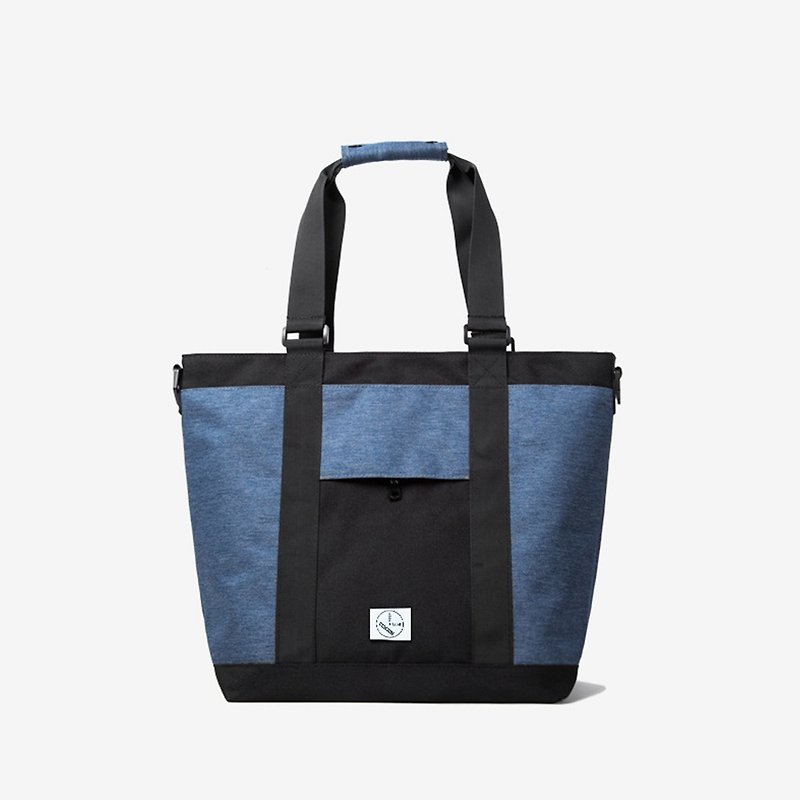 City tote bag - กระเป๋าแมสเซนเจอร์ - เส้นใยสังเคราะห์ สีน้ำเงิน