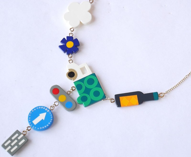 Delivery  necklace - Necklaces - Plastic Multicolor