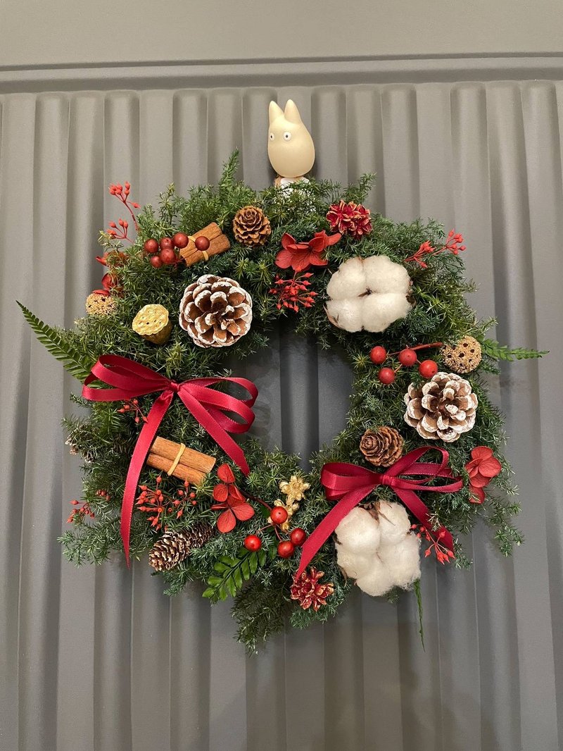 永生聖誕花圈 28公分聖誕花圈 聖誕禮物 - 乾燥花/永生花 - 植物．花 