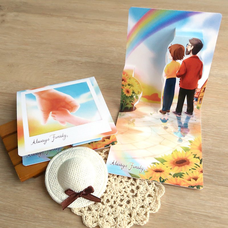 【Pin】(Limited) Always Family│Pop-Up card│Father's Day│Thank you card - Cards & Postcards - Paper Orange