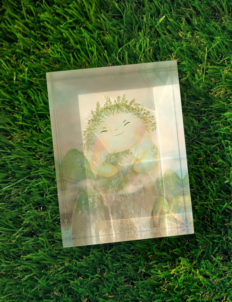 圓圓山療癒水晶畫 - 擺飾/家飾品 - 壓克力 