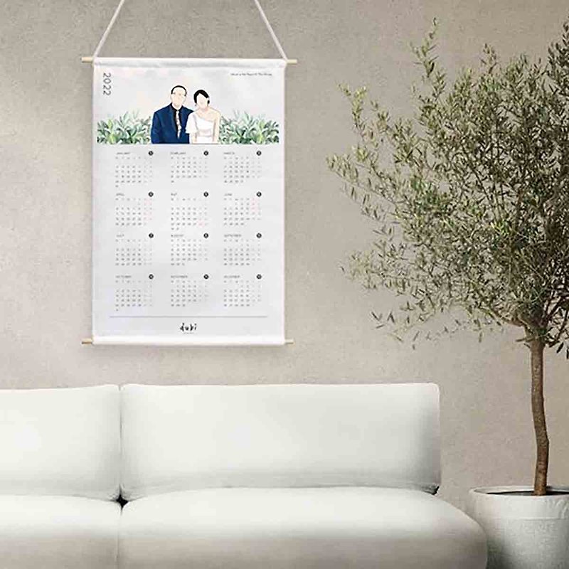 Taiwan's exclusive custom-made 2024 Xiyan Hui | Portrait flannel calendar 60x40cm with hook - ของวางตกแต่ง - วัสดุกันนำ้ ขาว