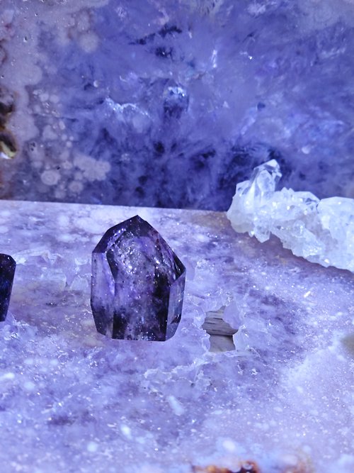 zen crystal jewelry 礦石水晶 天然紫超級七|小骸小彩虹|super seven|可製成飾物