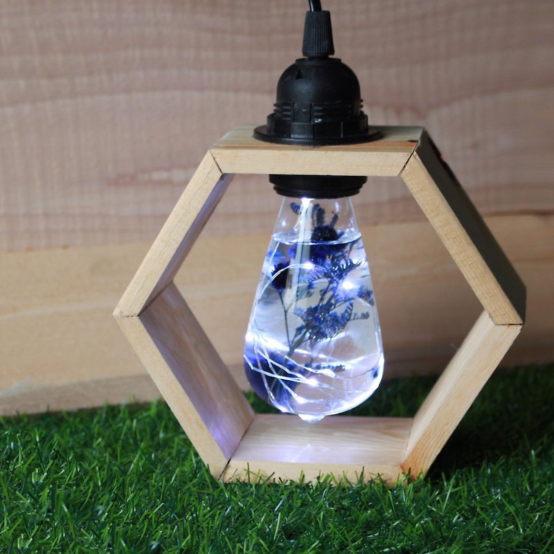 ランプソケットギフト付きの植物ベースの電球E27花火はレタリングで購入できます - 照明・ランプ - 木製 