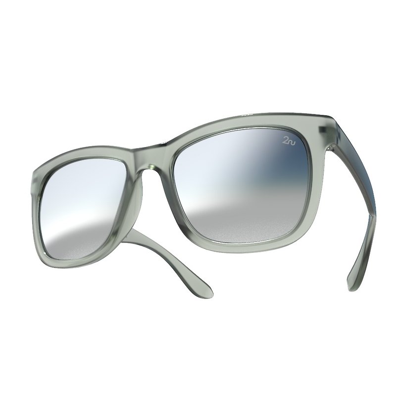 2NU - Fancy2 太陽眼鏡 - Matte Grey - Silver Revo Lens - 眼鏡/眼鏡框 - 塑膠 銀色