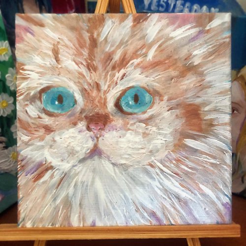 IL YELLA 你的眼神∣牠是一隻貓∣手繪無框畫