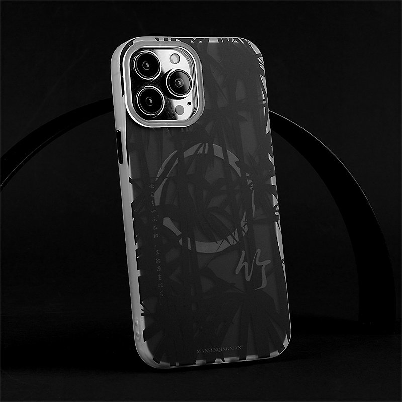 黑色竹林 磁吸  iPhone 手機殼 - 手機殼/手機套 - 其他材質 