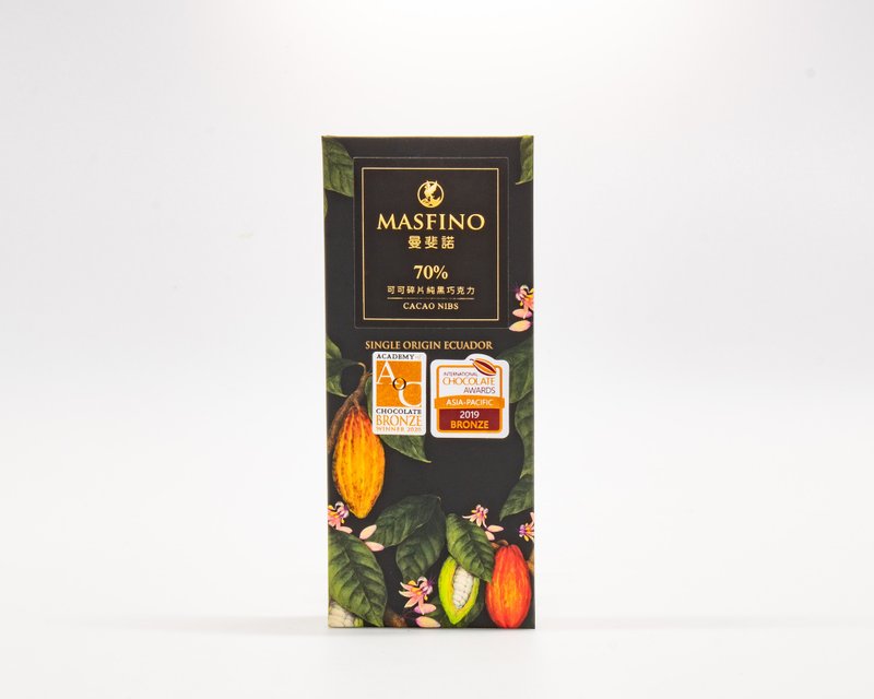 Manfino 70% Cocoa Fragments Pure Dark Chocolate Ecuadorian Single Beans - Chocolate - Fresh Ingredients Black