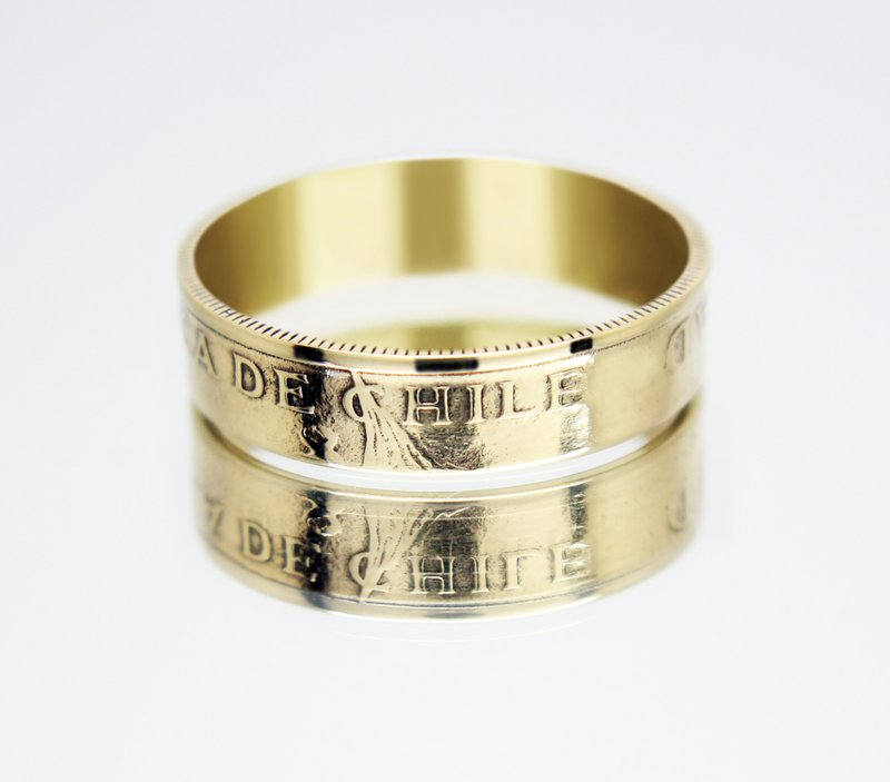 Chile Coin Ring10 pesos 1981-1990 coin rings for men coin rings for women - 戒指 - 其他金屬 