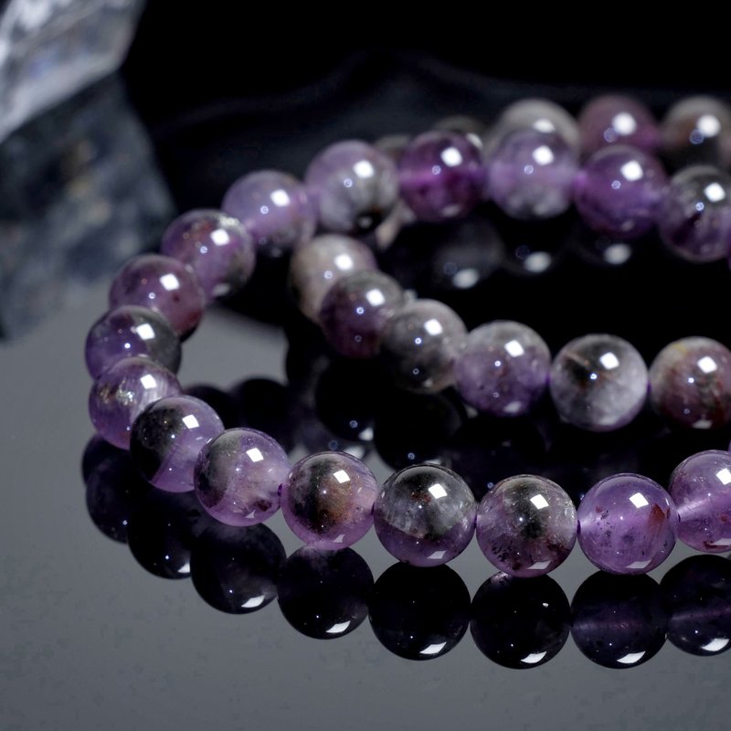 Purple and Black Aurora Sky Eye Crystal Bracelet Bracelet Aurora 23 Natural Stone Nobles Lucky Healing Customized - Bracelets - Crystal Purple