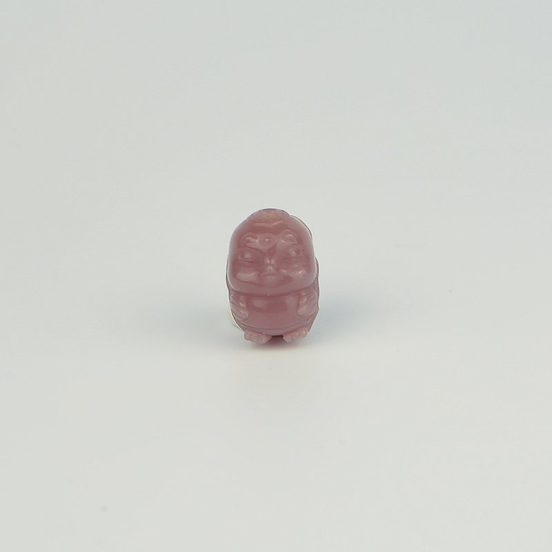 051941荷葉羊/朱色/帶孔素材/月夜城/阿拉善/晶石/天然/水晶 - 金工/飾品 - 水晶 紅色