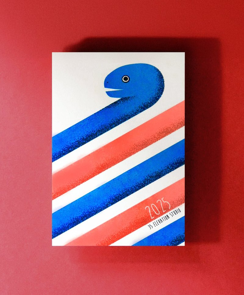 Year of the Snake postcard_blue/normal length - การ์ด/โปสการ์ด - กระดาษ สีน้ำเงิน