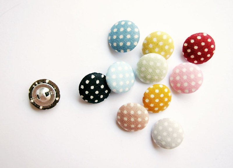 Cloth button sewing knitting hand-made material mini little buttons - Knitting, Embroidery, Felted Wool & Sewing - Cotton & Hemp Multicolor