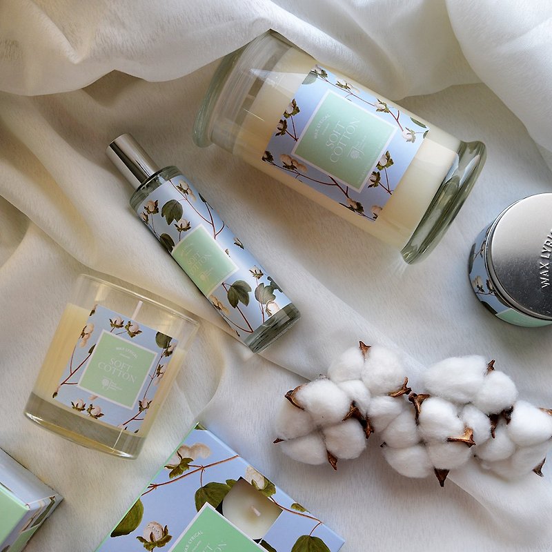 RHS Fragrant Garden-Soft Cotton (candles/reed diffusers/room mist) - Candles & Candle Holders - Wax Blue