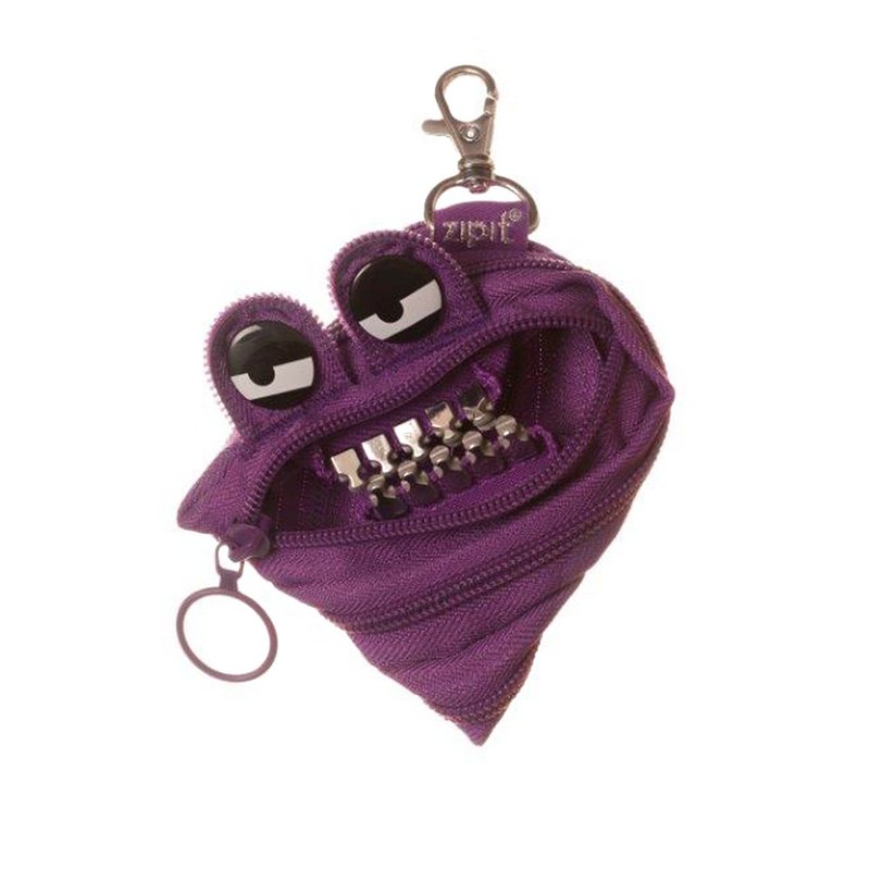 Zipit Grillz Monster Steel Teeth Coin Purse - Bad Bad Purple - กระเป๋าใส่เหรียญ - พลาสติก สีม่วง