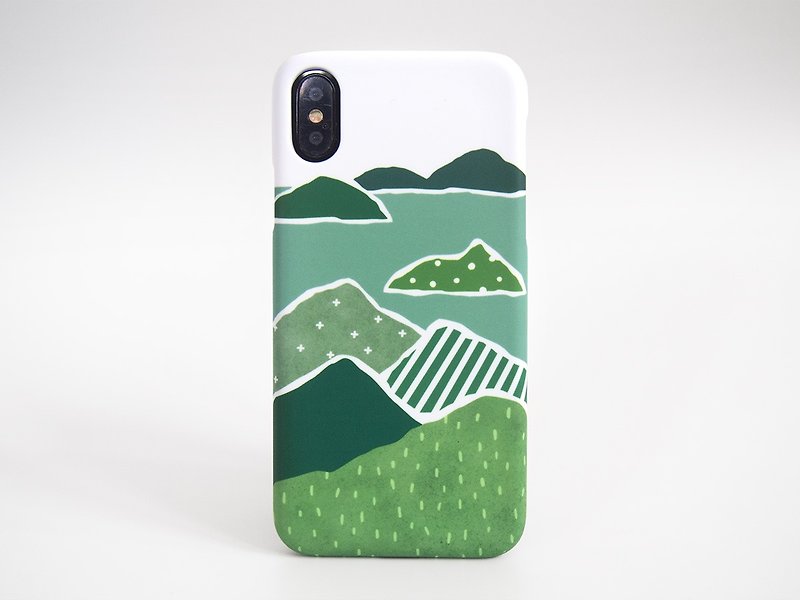 Torn Paper Landscapes iPhone case 手機殼 เคสมือถือทิวทัศน์ - 手機殼/手機套 - 塑膠 綠色