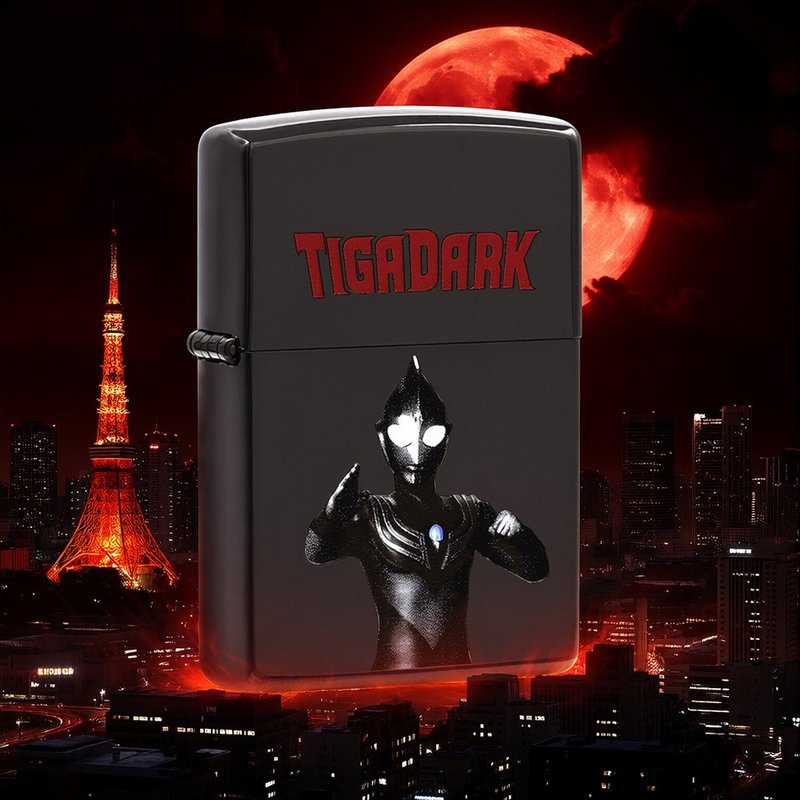 【ZIPPO Official Flagship Store】Ultraman Tiga - Dark Edition Windproof Lighter CZA-2-46 - อื่นๆ - ทองแดงทองเหลือง สีดำ