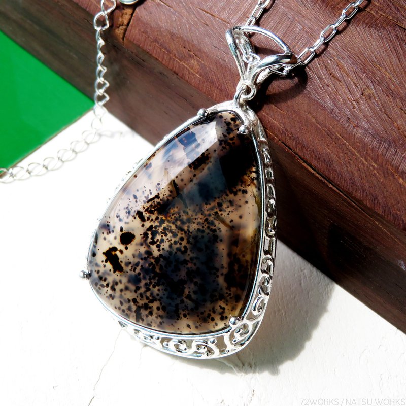 モンタナアゲート ネックレス / Montana Agate Necklace - 項鍊 - 寶石 咖啡色