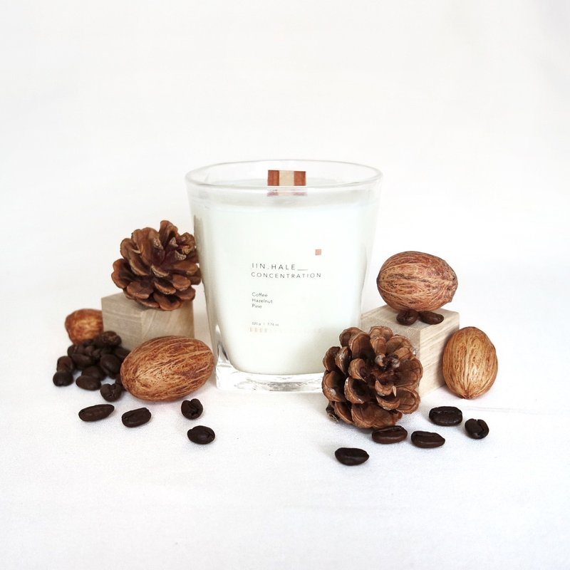 iinhale濃度大豆の香りのキャンドル|コーヒーの香り200g - キャンドル・燭台 - 蝋 ホワイト