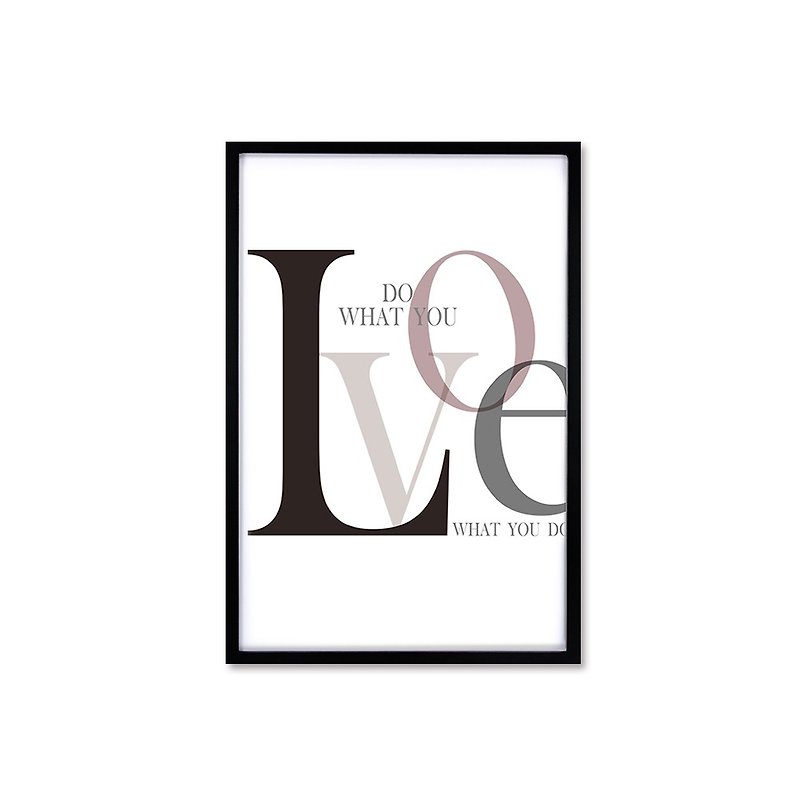 iINDOORS Decorative Frame Do What You Love Fashion Black 63x43cm Wall Decor - Picture Frames - Wood Black