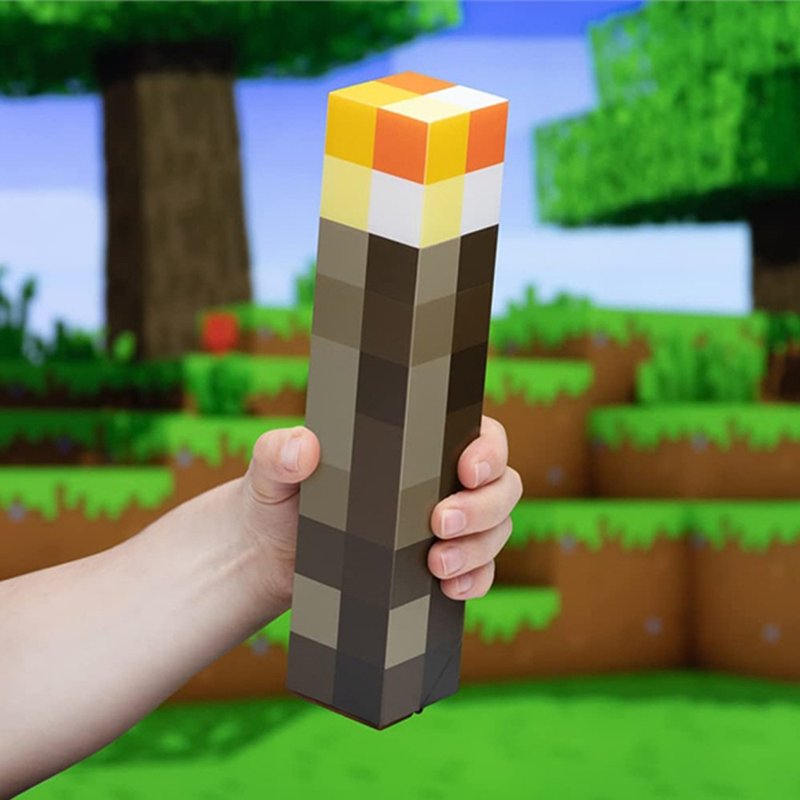 【Paladone UK】 Minecraft Wheat Block Dual Lighting Mode Torch Shape Lamp Night Light - โคมไฟ - พลาสติก 