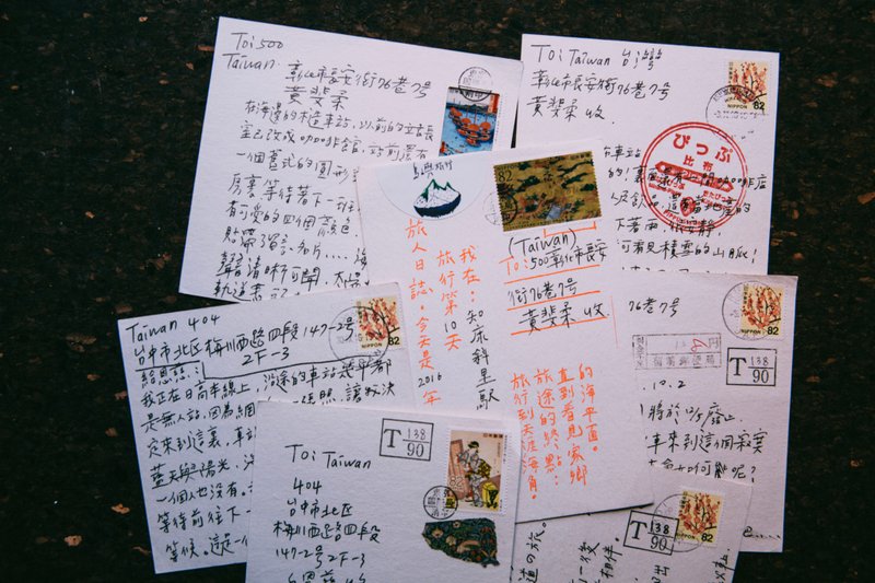 鐵道旅行明信片套組 鐵道旅與旅人日記 - 卡片/明信片 - 紙 