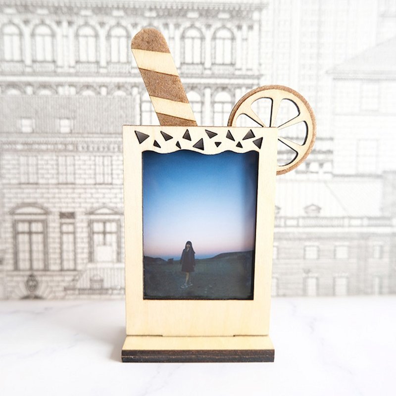 Polaroid Photo Frame-Lemon Soda - Picture Frames - Wood Brown