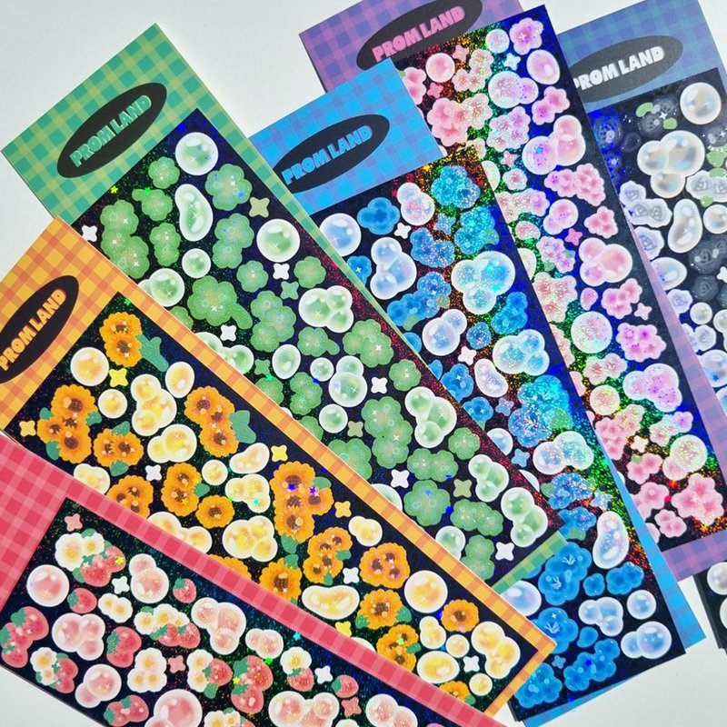 Fairy Flower Deco korea stickers pack - 貼紙 - 其他材質 多色