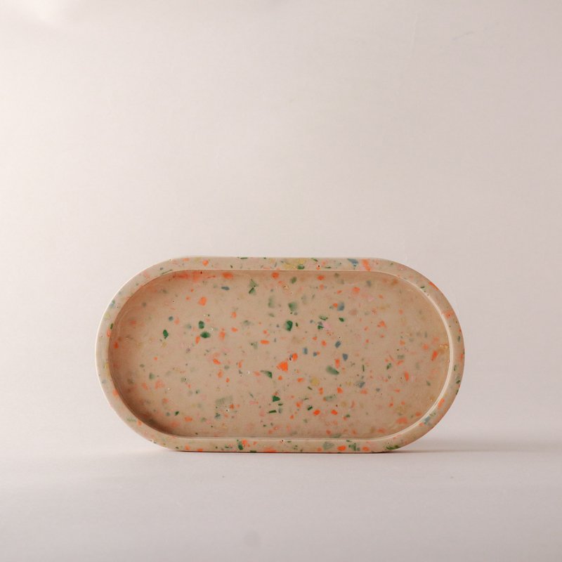 Jesmonite英國礦石樹脂/置物盤- 繽紛日常 - 居家收納/收納盒/儲物盒 - 環保材質 卡其色