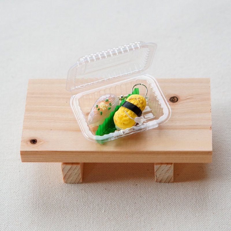 竹莢魚 蛋 逼真的迷你壽司耳環  日本手作可愛飾品  療癒趣味禮物 - 耳環/耳夾/耳骨夾 - 黏土 多色