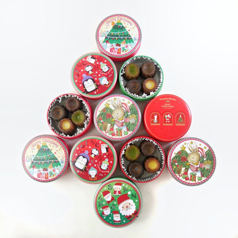 [Christmas Gift Box] Group purchase set of five mini Colle in small iron box - Cake & Desserts - Fresh Ingredients Brown