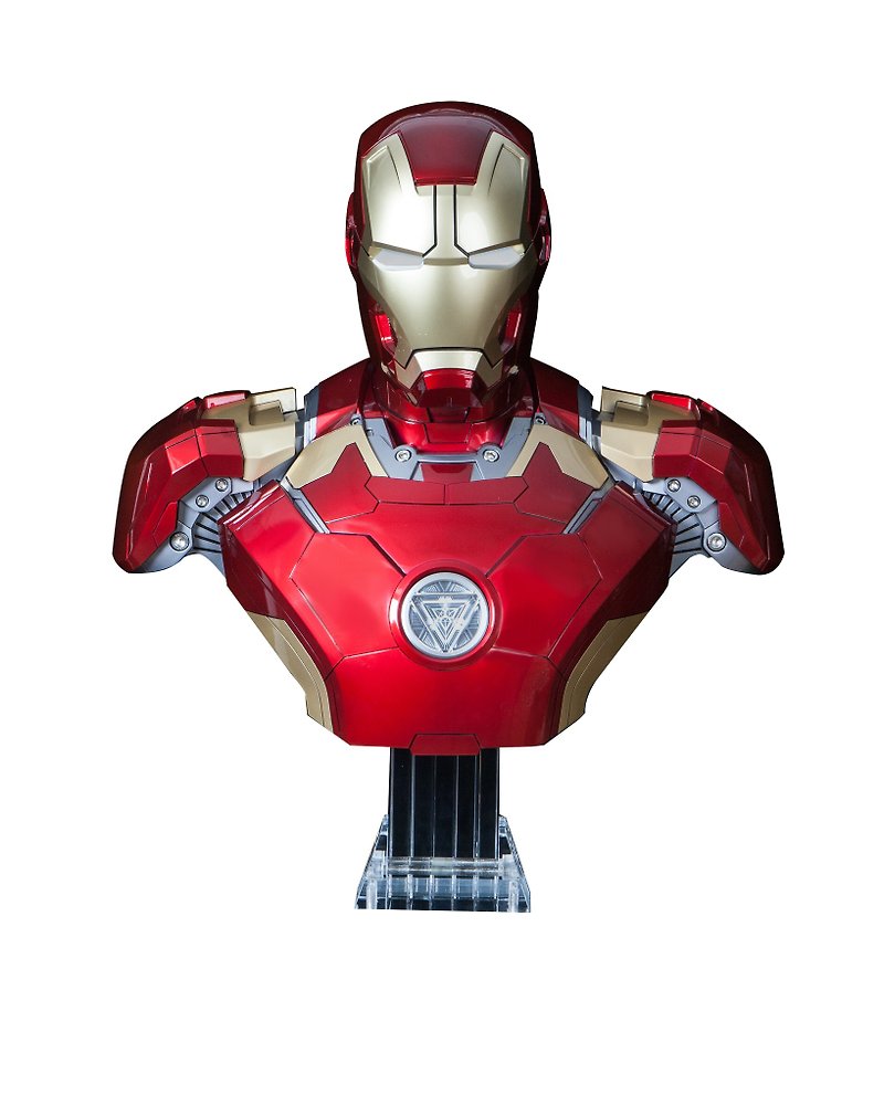 【Marvel授權限量款】 鋼鐵人Mark43 BUST半身胸像1:1藍牙喇叭 - ลำโพง - พลาสติก สีแดง