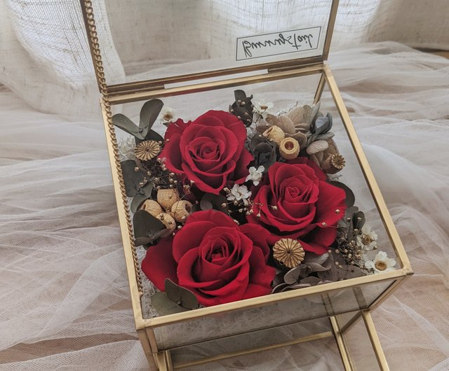 プリザーブド フラワー 引き出し ジュエリー ボックス - ヴィンテージ