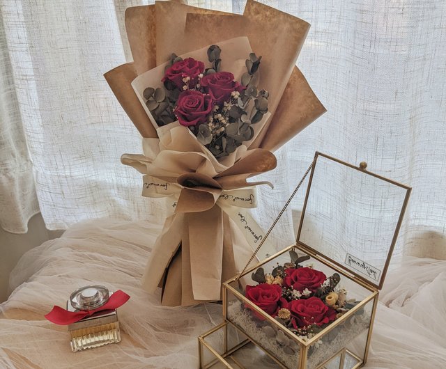 プリザーブド フラワー 引き出し ジュエリー ボックス - ヴィンテージ