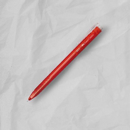 文聚 Faber-Castell RX-5 0.5mm 酷溜原子筆-紅一盒(原廠正貨)