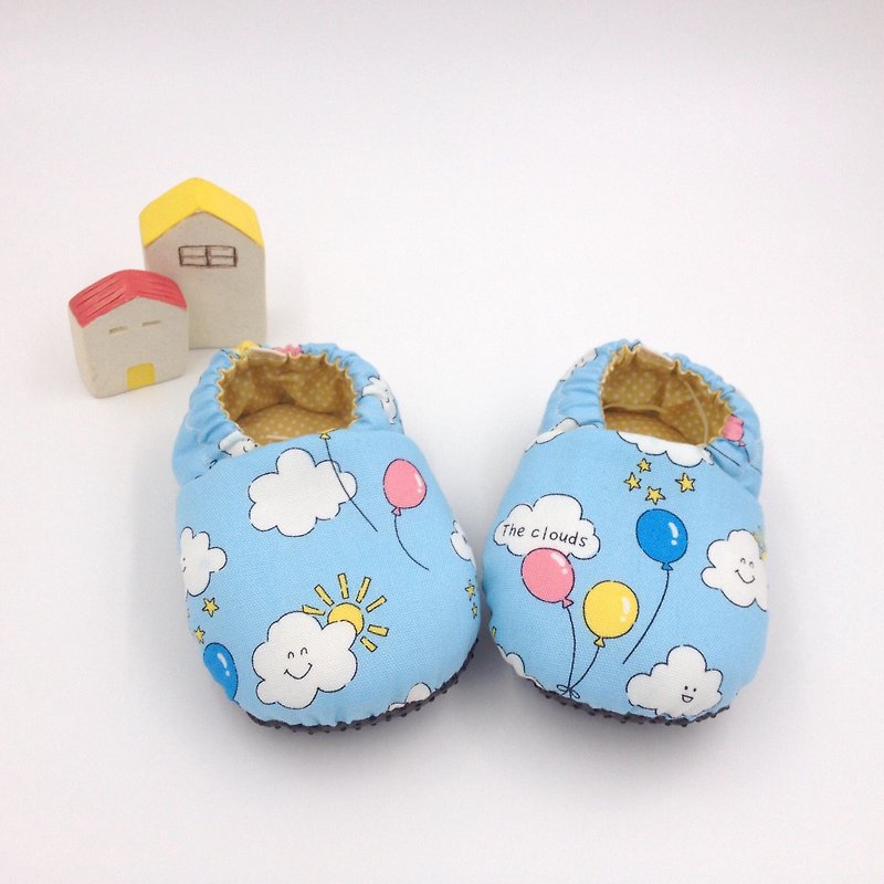 Baiyun Yo-Yo - toddler shoes / baby shoes / baby shoes - รองเท้าเด็ก - ผ้าฝ้าย/ผ้าลินิน สีน้ำเงิน