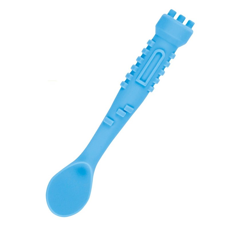 Castle Non-Plastic Baby Spoon - Blue - Other - Silicone Blue