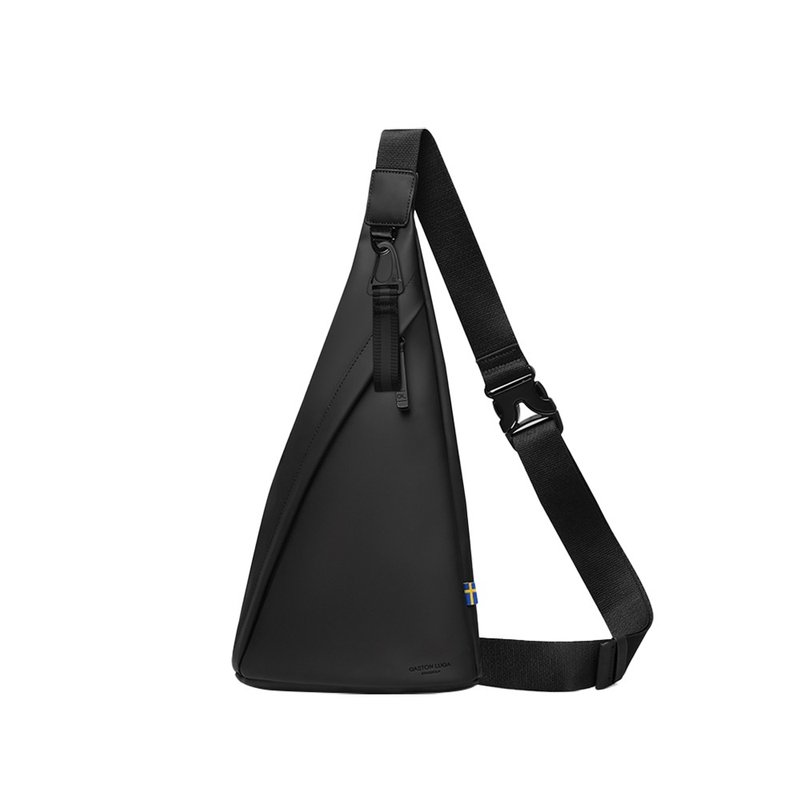 Gaston Luga Splash Sling Bag 三角斜肩/側背包-經典黑【現貨】 - 側背包/斜背包 - 其他材質 黑色