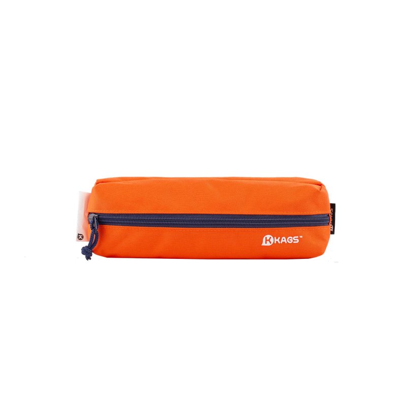 BRETT Series Dual Compartments Pencil Case - Orange - กล่องดินสอ/ถุงดินสอ - เส้นใยสังเคราะห์ สีส้ม