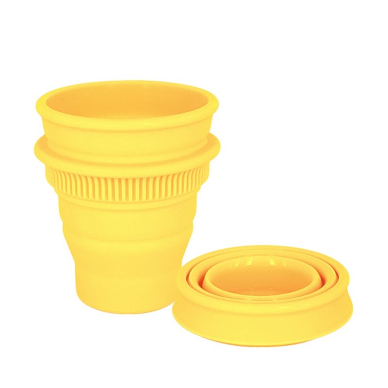 【dr.Si Silicon Baoqiao】Holding Cup Silicone Cup Folding Cup - แก้ว - ซิลิคอน สีเหลือง