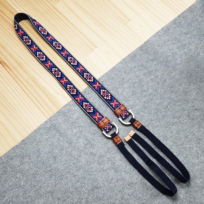 【換季特賣】【Off-season sale】相機背帶 包包背帶 相機帶 織帶 - 手機掛繩/背帶 - 其他人造纖維 藍色