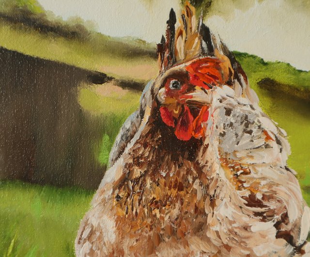 CHICKEN PAINTING Mother cheapest Hen