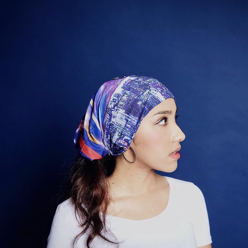 【City Collection_Taipei】Shining City Multifunctional Headwear - Other - Polyester Multicolor