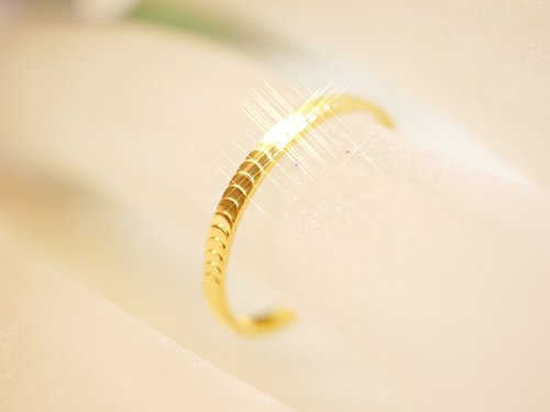後宮金飾 黃金戒指-造型線戒-黃金9999活口戒