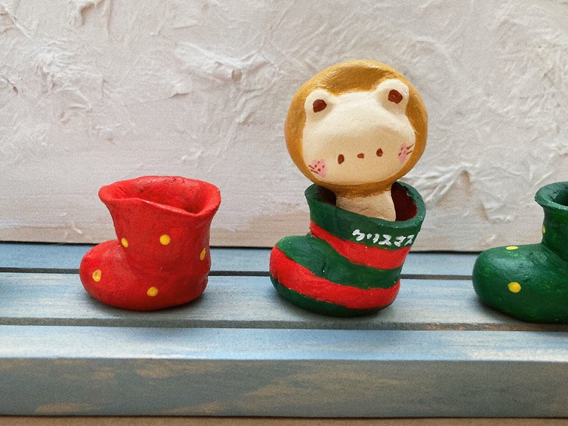Milk Tea Doll Accessories-Christmas Stockings - ของวางตกแต่ง - ดินเหนียว 