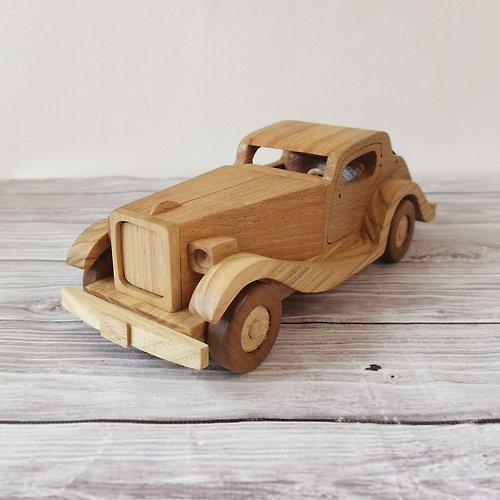 DarumPro Unique gift for men, wooden toy car, as a gift for car lover, 1934 Jaguar Coupe