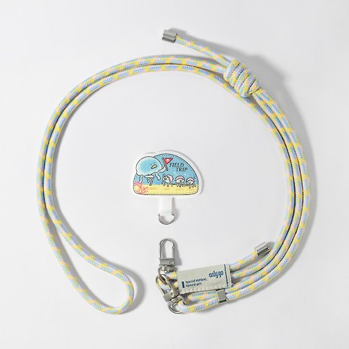 Onlygo 昂里生活創意 動物出遊去手機掛繩夾片組－水母
