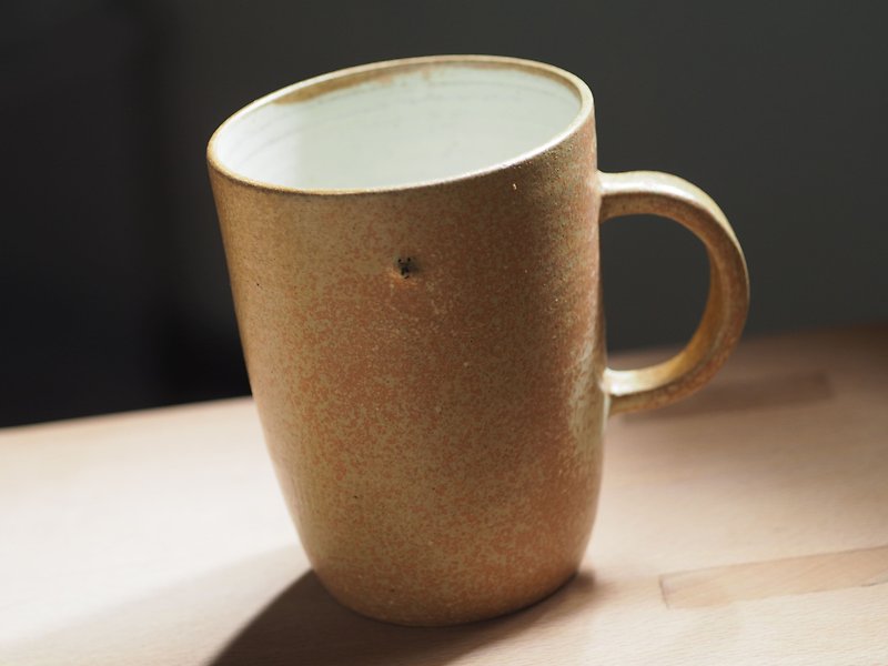 Small Face Series-Orange Mug - แก้วมัค/แก้วกาแฟ - ดินเผา สีส้ม