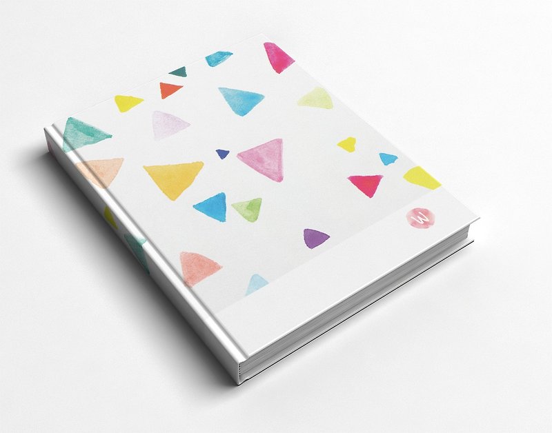 Color triangle handmade book/notebook/handbook/diary-Rococo strawberry WELKIN gift - สมุดบันทึก/สมุดปฏิทิน - กระดาษ 